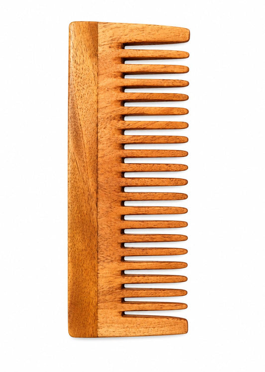 Fruzzona Wooden Wide Tooth Comb