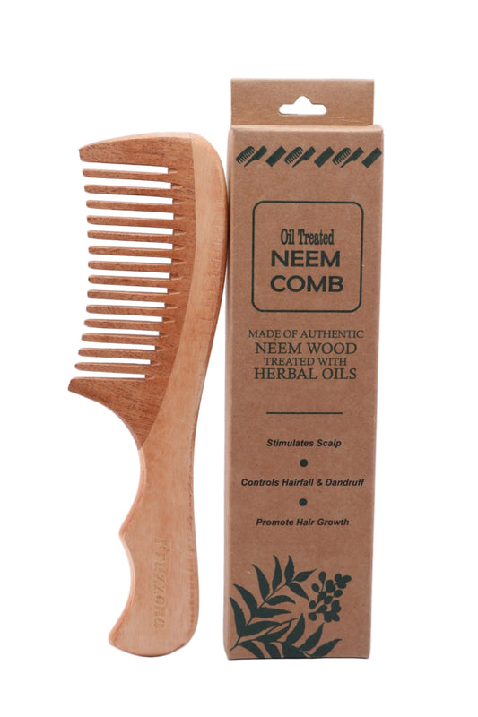Fruzzona Neem Wood Wide Tooth Comb